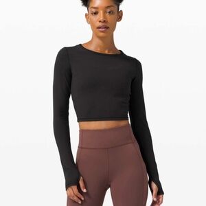 Lululemon Wunder Train Cropped Long Sleeve Size 12
